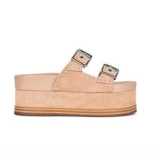 SCHUTZ Tan Platform Sandals